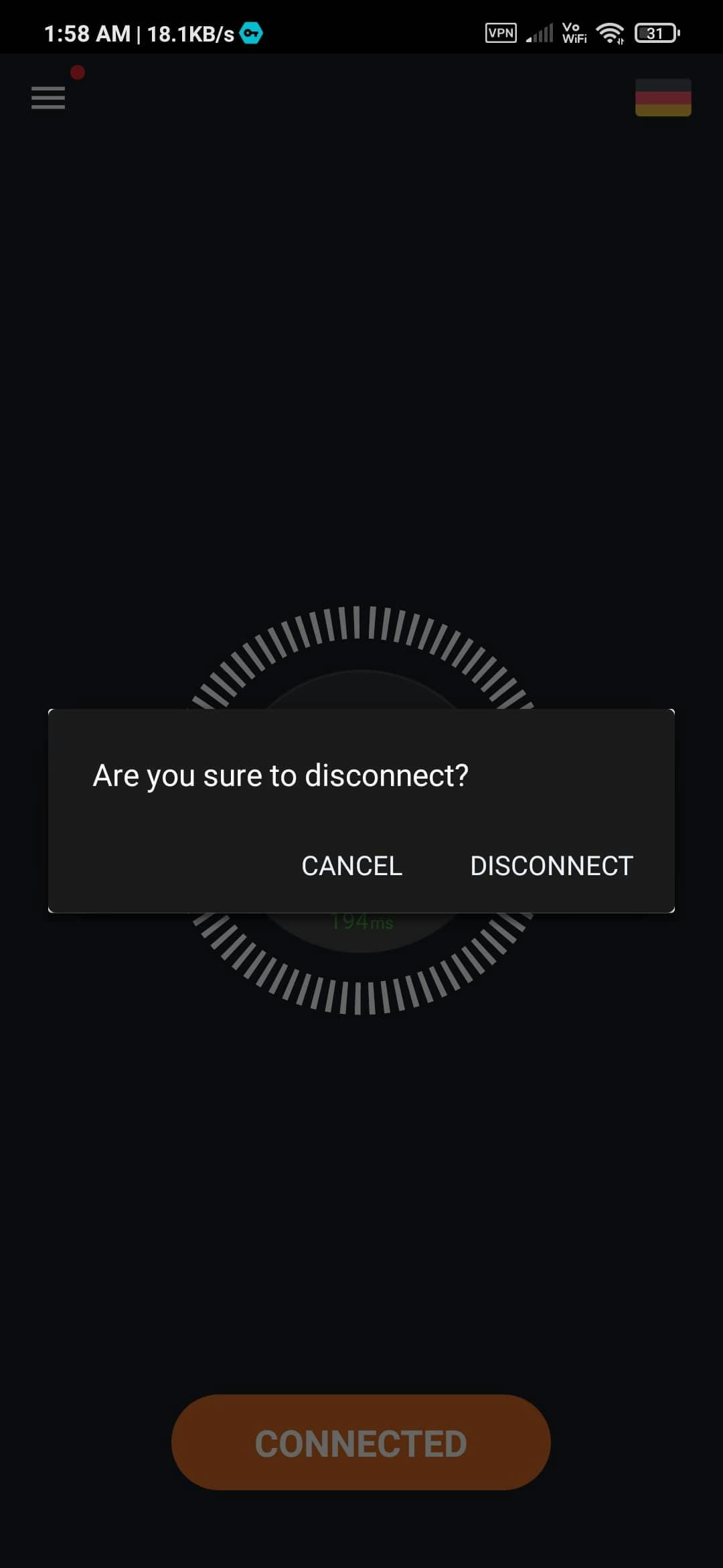 Secure VPN Disconnect